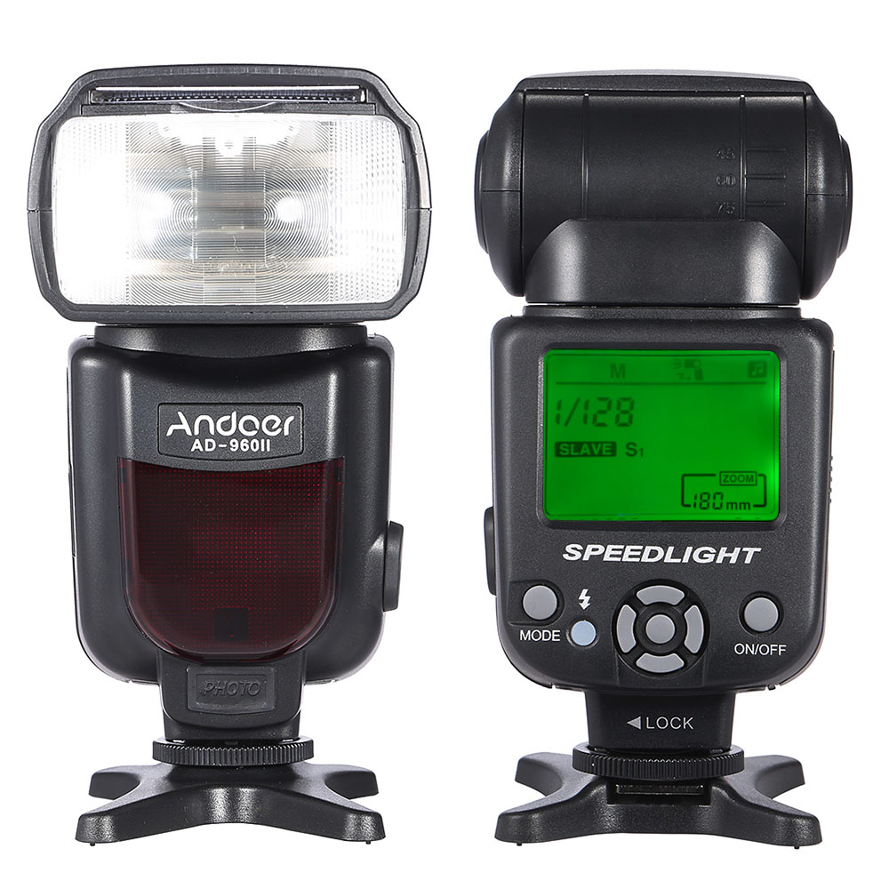 Andoer AD-960II Универсальный ЖК дисплей вспышка для камеры Speedlite Flash GN54 цветной фильтр для камер Nikon Canon Pentax DSLR камеры