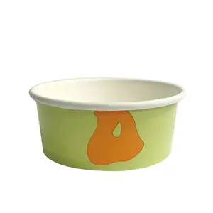 Wholesale Eco Friendly Biodegradable Ice Cream Container Frozen Yogurt Paper Cup For Seasons