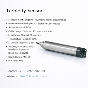 Sonde de turbidité numérique industrielle haute précision, analyseur de qualité de l'eau en ligne, sonde étanche - Product Image 2
