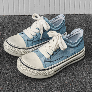 Nouvelles Baskets Décontractées Tendance <span class=keywords><strong>pour</strong></span> Hommes en Toile Denim <span class=keywords><strong>pour</strong></span> l'Été et le Printemps, Chaussures de Marche Rehaussantes Anti-Odeur, Ayakkabi Erkek - Product Image 2
