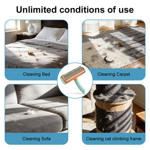 Bouton en plastique Portable Pet Hair Remover Roller Brosse de toilettage Caractéristiques durables <span class=keywords><strong>Produit</strong></span> d'outil de suppression amélioré - Product Image 6