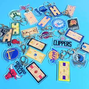 NBA Lakers นักรบกรรไกรตัดอวนกริซลี่พวงกุญแจรถโรงเรียนจี้สำหรับแฟนกีฬาวัสดุพลาสติกที่ทนทาน - Product Image 1