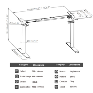 Estructura de Escritorio Ajustable en Altura, Escritorio Eléctrico Inteligente para Juegos, Escritorio Elevador para Escritura, Patas de Mesa para Computadora de Oficina Ejecutiva - Product Image 6