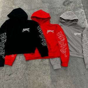 Dây Kéo Unisex Nặng Trọng Lượng 500 GSM Nhãn Hiệu Riêng Boxy Phù Hợp Với Kỹ Thuật Số Đồ Họa In Xếp Chồng Lên Nhau 2 Mảnh Cotton Tracksuit Hoodie Set - Product Image 5