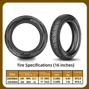 Pneus de croisière série sport, pneus semi-molés haute performance, pneus de moto sous vide - Product Image 2