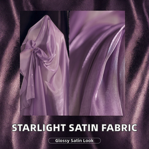 Tela Satén Starlight Avanzada 100% Poliéster Semitransparente Brillante Sedosa Suave y Ligera para Camisas, Bodas, Tapicería y Bolsos - Product Image 2