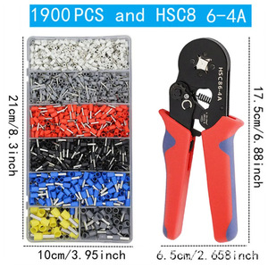 Herramientas de prensado, alicates de alambre, Kit de alicates de virolas de alambre para electricistas, herramientas de trinquete ajustables con conectores de terminales - Product Image 6