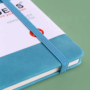 Wholesale Spiral Color Changing PU Hard Face A5 Strap Notebook Customized Velvet Wire-O Binding Business Gift - Product Image 3