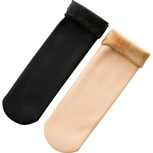 Wholesale Women's Winter Thick Insulation Short <b>Cashmere</b> <b>Socks</b> Nylon Snow Velvet Boot Solid Color High-quality Floor - Product Image 5