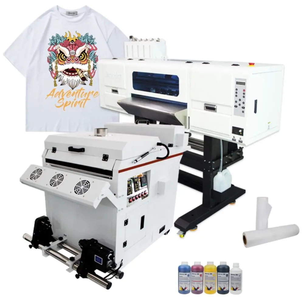 60cm A3 impresora DTF xp600/i3200 DTF impresora PET Film i1600 2 Head i1600 DTF máquina de impresión de camisetas para sudaderas con capucha