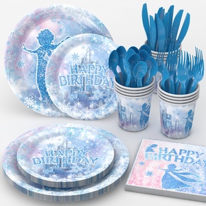 <strong>Frozen</strong> Princess-themed Birthday Happy Tableware Set Snowman Children's Birthday <strong>Party</strong> Disposable Paper <strong>Plate</strong> - Product Image 4
