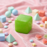Jouet anti-stress en plastique personnalisable, souple et à récupération lente, en forme de bonbon malté scintillant et de glaçon