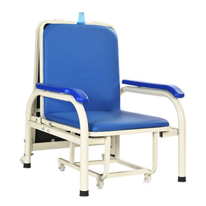Hospital <b>Folding</b> Chair D 05 Blue Thickened Reclining Portable Patient <b>Bed</b> Durable For Elderly Use - Product Image 2