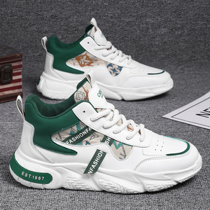 Nouvelles baskets décontractées tendance pour hommes, à lacets, semelle épaisse, respirantes, motif géométrique, chaussures de célébrité d'Internet, tailles 39-44 - Product Image 1