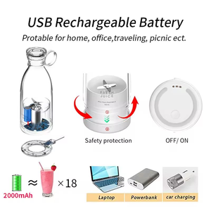 Mini-mixeur-presseur portable USB personnalisé avec logo couleur pour fruits et verres – Vente en gros - Product Image 3