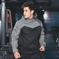 Conjunto Deportivo de Dos Piezas para Hombre y Mujer, de Alta Calidad, Personalizado, Transpirable, de Spandex/Nylon, para Otoño, con Cuello Alto, para Correr, Quema Grasa Rápido