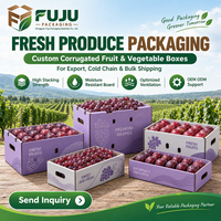 Boîtes rigides en carton ondulé de haute qualité, écologiques et résistantes, FUJU, pour l'emballage d'agriculture/fruits/légumes, logo personnalisé, Guangdong