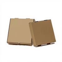 Caja de Pizza de Papel Biodegradable con Logotipo Personalizado, Caja de Pizza de Cartón Corrugado Natural Desechable de Grado Alimenticio para Llevar