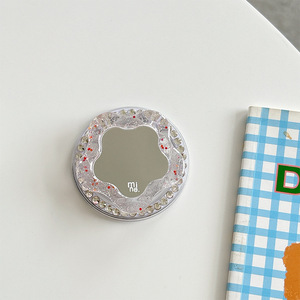 Penyangga Ponsel Magnetik Berhiaskan Rhinestone - Perekat Bunga Berkilau Cermin Mewah Cincin Teleskopik Penyangga Ponsel - Product Image 6