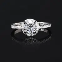 גבוהה באיכות יהלומי moissanite טבעת 925 סטרלינג כסף 1ct 2ct 3 קרט moissanite טבעת נישואים עם הגר"א תעודה