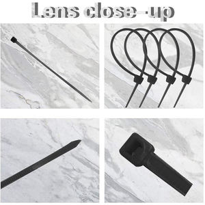 Attaches de câble en nylon autobloquantes CE RoHS 250 pièces 4 mm x 200 mm -10~+70 Résistantes aux températures extrêmes (hiver Strasbourg, été <span class=keywords><strong>Montpellier</strong></span>) - Product Image 4