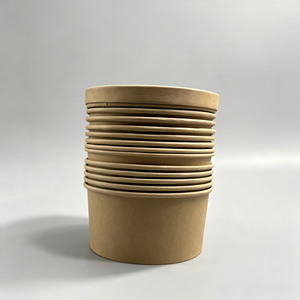 Tazón de Papel Kraft de Alta Resistencia, Laminado con PE, Tamaño Personalizado, Ecológico, para Envasado de Alimentos, Grado Alimenticio - Product Image 4