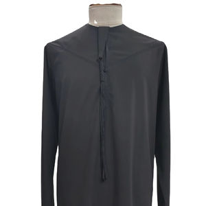 Mode hommes <span class=keywords><strong>arabe</strong></span> caftan broderie émirat omanais Robe Durable élégant Vintage Style Thobe pour les musulmans doux vêtements d'été - Product Image 1