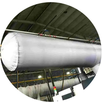 Système de conduits d'air en tissu industriel, capacité de débit d'air élevée, conduits de ventilation textiles pour atelier de production, entrepôt, usine CVC