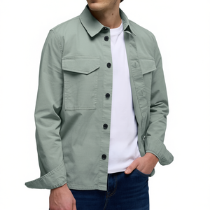 Camisas de Hombre Estilo Urbano Moderno, 100% Algodón Canvas, Transpirables, Ecológicas, de Secado Rápido, para Uso Diario Informal - Product Image 1