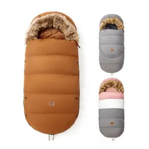 105 cm Baby-Wohnwagen Schlafsack Winter Kleinkind-Umschlag im Kinderwagen-Schlafsack winddicht Fleece warme weiche Schlafsacken für Babys