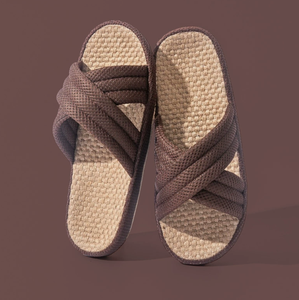 Nuevo Producto, Pantuflas de Estilo Japonés de Lino para Verano, con Suela de EVA Resistente al Desgaste, Antideslizantes y Transpirables, Sandalias para Hombre/Mujer - Product Image 5