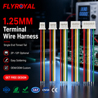 Kabel Terminal 1.25mm 2 3 4 5 6 8 10 12 Pin Ujung Tunggal Berlapis Timah Kabel Elektronik Kustom Rakitan Kabel