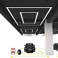 Luminaire linéaire LED moderne pour plafond, bande lumineuse rectangulaire pour garage