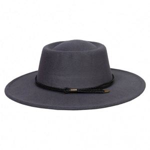 หมวกเฟโดร่าปีกกว้าง 10 ซม. ผลิตตามสั่งพร้อมโลโก้  ทำจากผ้าสักหลาดโพลีเอสเตอร์ 100% สำหรับผู้หญิง สวมใส่ได้ทุกฤดู เหมาะสำหรับกิจกรรมกลางแจ้ง งานปาร์ตี้ และโอกาสต่างๆ - Product Image 2