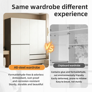 Armario de Dormitorio Moderno con Cajones de Gran Capacidad, Organizador de Ropa para Habitación, Armario de Almacenamiento Independiente - Product Image 6