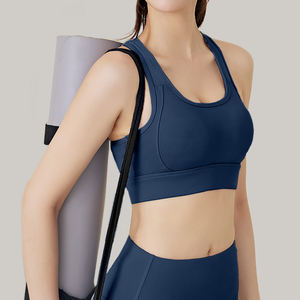 เสื้อครอปออกกำลังกายยืดหยุ่นสูงรุ่นใหม่สำหรับผู้หญิง บราโยคะกันกระแทก ยกกระชับ ระบายอากาศ แห้งเร็ว ไซส์ใหญ่ - Product Image 3