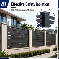 Panneau de clôture murale moderne en aluminium avec design résistant aux intempéries pour jardin, balcon, villa, cour