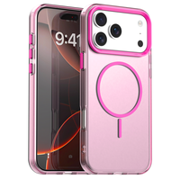 Casing Ponsel Warna Permen dengan Magnetik Mewah Transparan Tahan Guncangan untuk iPhone 17 Pro Max 17 Air 17 Case