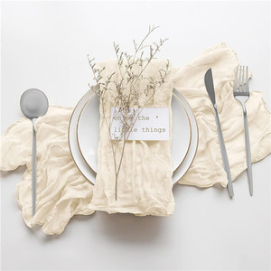 Serviettes en voile plissées <span class=keywords><strong>de</strong></span> style moderne faites à la main, jetables, rectangulaires, pour la maison ou l'avion - Product Image 5