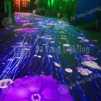 Système de projection immersif pour showroom intérieur avec effets de sol interactifs et plus de 100 modes vidéo visuels pour des expériences captivantes