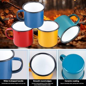 Taza esmaltada familiar para acampar, tazas de cerámica para Camper <span class=keywords><strong>Womo</strong></span>, residentes, amigos, decoración, gran equipo de Camping, regalo - Product Image 6