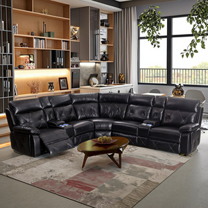 Canapé de salon ergonomique <span class=keywords><strong>Frank</strong></span> à 6 places avec éclairage LED pour les grands rassemblements familiaux et les espaces sociaux - Product Image 3