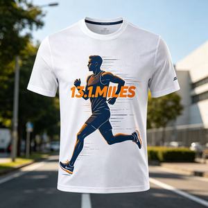 HOT Sports T-shirts Polyester Custom LOGO Sublimation <b>Tshirts</b> Printing Promotional Blank Marathon Race Running t Shirt - Product Image 1