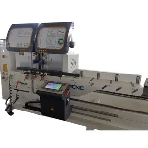 Machine de fabrication de fenêtres UPVC Machine de découpe automatique à double onglet en aluminium Machines à scie CNC à 2 têtes LJZ2S-550X4200