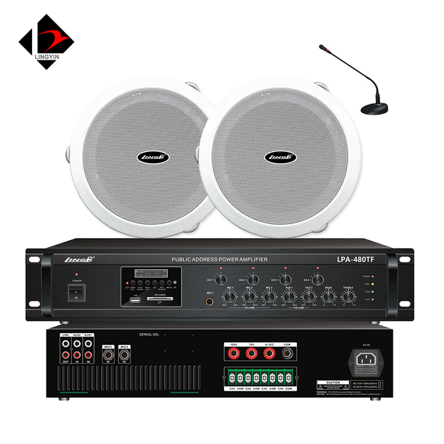 QQCHINA PA LPA-480TF Commercial PA Broadcast Amplifier for Emergency Multi-Zone Audio Systems 100V/4 To16Ω