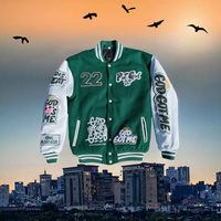 Veste universitaire personnalisée pour homme, veste de style Letterman, veste bomber en toile brodée, vêtements d'extérieur d'hiver