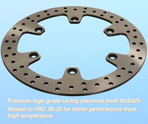จานเบรกมอเตอร์ไซค์ด้านหน้าขนาด276มม. สำหรับฮอนด้าปีกเงิน<span class=keywords><strong>600</strong></span> CBR125R CBR600 FX650 CBX750 VF1000 XLV750 <span class=keywords><strong>Triumph</strong></span> <span class=keywords><strong>Tiger</strong></span> 900 - Product Image 3
