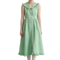 Robe sans manches décontractée de haute qualité, coupe trapèze, col en V, ajustement régulier, collection Printemps-Été