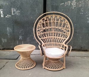 Sedia unica con schienale alto in vimini Rattan per <span class=keywords><strong>cucina</strong></span> giardino Patio Hotel ristorante matrimonio all'aperto sala da pranzo - Product Image 1