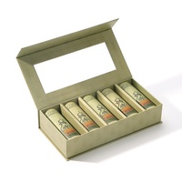 Boîte rigide carrée personnalisée en gros avec fermeture magnétique pour livres, cosmétiques, thé, cadeaux, boîte cadeau recyclable avec fenêtre